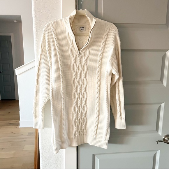 New Aritzia Sunday Best Demi Cable Knit Sweater Dress - Picture 4 of 7